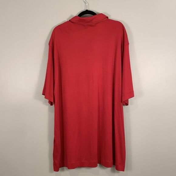 Cutter and Buck red mens 3X polo shirt short sleeve cotton modal blend - Picture 6 of 7